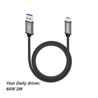 CAPDASE CA5G336 快充數據線 Metallic USB-C to USB-A 1m/2m
