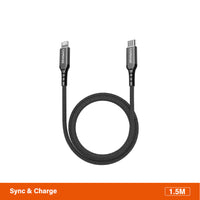 Capdase Metallic LCF2 MFi Lightning to USB-C 線 (1.5m) HCCB-M11G1