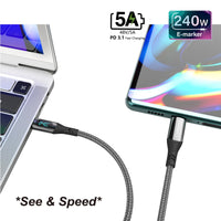 CAPDASE 卡登仕 Display-CC240 智能顯示 USB-C 對 USB-C 快充數據線 (1.2米)