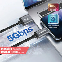 CAPDASE CA5G336 快充數據線 Metallic USB-C to USB-A 1m/2m