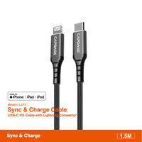 Capdase Metallic LCF2 MFi Lightning to USB-C 線 (1.5m) HCCB-M11G1