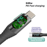 CAPDASE 卡登仕 Display-CC240 智能顯示 USB-C 對 USB-C 快充數據線 (1.2米)