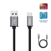 CAPDASE CA5G336 快充數據線 Metallic USB-C to USB-A 1m/2m