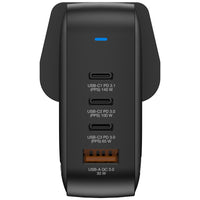 Verbatim Mini GaN 165W 4Port Fixed Plug 充電器 (MGaN165-4) 32057
