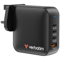 Verbatim Mini GaN 165W 4Port Fixed Plug 充電器 (MGaN165-4) 32057