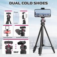 Ulanzi TT51 Aluminium Alloy Portable Tripod 鋁合金手機兩用四節攝影三腳架 T089GBB1
