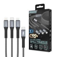 Elementz N4C 3in1  極速充電線 120cm / 200cm  Type-C to Type-C / Lightning / Mirco