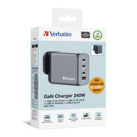 Verbatim 4端口 240W GaN Wall Charger 插牆式充電器 GNC-240U 32211