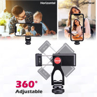 Ulanzi ST-10 Metal Phone Tripod Mount 雙冷靴多功能拓展橫竪拍迷你便攜金屬手機夾 2031