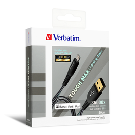 VVerbatim Tough Max Lightning to USB-A Cable 充電傳輸線 120cm   65857 erbatim Tough Max Lightning to USB-A Cable 充電傳輸線 30cm  / 120cm / 200cm 65992 65857 66118
