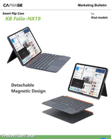 Capdase 智能休眠鍵盤及觸控板保護套組合For iPad 11 (M3 / M2-2025 / 2024)  KB-Folio NX19