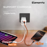 Elementz PowerGo Flex65 65W 壁式充電器 白色 SDC-65W PD-FA65WH