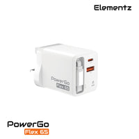Elementz PowerGo Flex65 65W 壁式充電器 白色 SDC-65W PD-FA65WH
