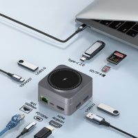 Elementz Nexus Q2 USB-C 10合1多功能無線磁吸充電座及擴展器 FC-19GY