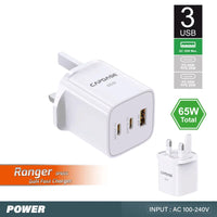Capdase RANGER 3P65S UK 65W GaN PD Wall Charger 快速充電器 AD00-R1702-UK