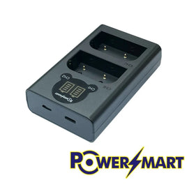 PowerSmart Olympus BLX-1 LCD USB 雙位 Type-C 快速充電器