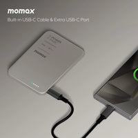 MOMAX 1-Power F.Pass+ 5000mAh 磁力帶線流動電源 IP157D /IP157L (黑色/鈦色) *3C 認證*
