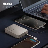 Momax 35W 1-Power F.Pass⁺ 20000mAh 磁吸帶線流動電源 IP159 (黑色/鈦色) CCC *3C認證*