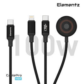 Elementz  N5A-12 充電線  USB-C 100W 3 in 1 120CM