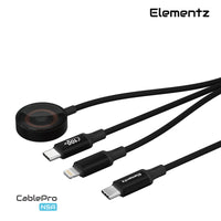 Elementz  N5A-12 充電線  USB-C 100W 3 in 1 120CM