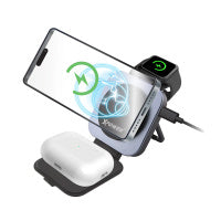 XPower Qi2 3合1 MagSafe 21W 無線充電座 WLM11 T11-BK