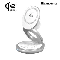 Elementz 3合1 360°磁吸式無線充電座 (銀色)  FC-39Q-SV