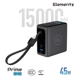 Elementz MagPrime G45-15000mAh 行動電源 PMP-G45 CCC *3C/QR Code認證*