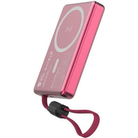 牛魔王 Maxpower  SF910+ 10,000mAh 磁力無線外置充電器 (粉紅色/黑色) * 3C/QR Code 認證*