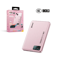 XPower MagDigita² 第2代鋁合金彩屏顯示 10000mAh PD3.0+QI2 磁吸移動電源 (紫色/粉色) XP-MDT-PP/XP-MDT-PK *3C認證*