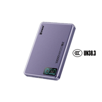 XPower MagDigita² 第2代鋁合金彩屏顯示 10000mAh PD3.0+QI2 磁吸移動電源 (紫色/粉色) XP-MDT-PP/XP-MDT-PK *3C認證*
