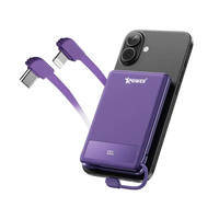 XPower MagThin 10 MT10 數顯 10000mAh 內置雙線 PD3.0 移動電源 (粉色/紫色/藍色/黑色) P5 *3C認證二維碼*