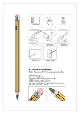 iPad/iPhone 通用雙頭鉛筆造型電容觸控筆