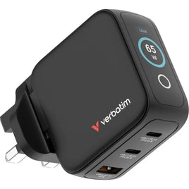 Verbatim 65W 充電器 30246 2C1A GaN PD Charger 3輸出 氮化鎵充電器 USB快速充電器 快充火牛 PPS 技術 USB充電器 叉電器 手提電腦充電