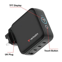 Verbatim Mini GaN Charger 140W with Display 插牆式充電器 30248