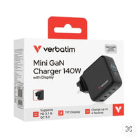 Verbatim Mini GaN Charger 140W with Display 插牆式充電器 30248