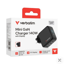 Verbatim Mini GaN Charger 140W with Display 插牆式充電器 30248
