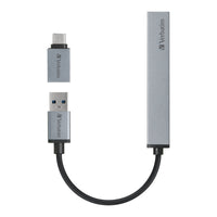 Verbatim 4-in-1 USB a3.2 Gen1 Hub with Type C Adaptor 66866