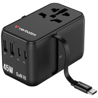 Verbatim Charge ‘n’ Travel Adapter 45W with Cable 旅行轉插充電器 30182