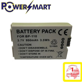 Powersmart  Canon BP-110 代用鋰電池 3.7V / 950mAh / 3.5Wh