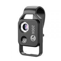APEXEL 200倍 電話便攜顯微 微距鏡頭 設有CPL防反光+LED燈 APL-MS002CBK