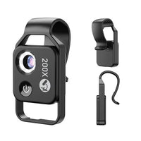APEXEL 200倍 電話便攜顯微 微距鏡頭 設有CPL防反光+LED燈 APL-MS002CBK
