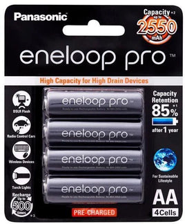 Panasonic eneloop Pro 2A /AA 充電池 黑電 2550mAh BK-3HCCE/4BT2