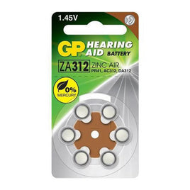 GP 超霸 助聽器專用電池 ZA312 6粒裝