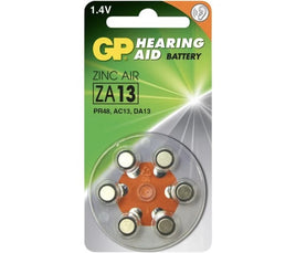GP 超霸 助聽器專用電池 ZA13 6粒裝