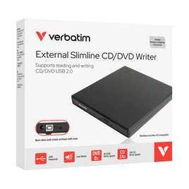 Verbatim 超薄便攜式CD/DVD刻錄機 (USB 2.0) 66817