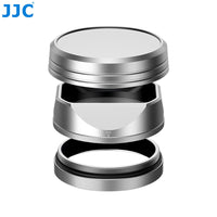JJC LH-JXHF 鏡頭遮光罩 專為 Fujifilm X Half 相機鏡頭設計 採用高品質金屬鋁合金與 ABS 材質 內側消光啞光處理 能有效阻擋多餘雜光與眩光 提升畫面色彩與對比度 卡扣式安裝緊密穩固 支援反扣收納便攜 不影響原廠鏡頭蓋與濾鏡使用 為鏡頭提供防撞擊與防刮防護 香港實體店