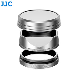 JJC LH-JXHF 鏡頭遮光罩 專為 Fujifilm X Half 相機鏡頭設計 採用高品質金屬鋁合金與 ABS 材質 內側消光啞光處理 能有效阻擋多餘雜光與眩光 提升畫面色彩與對比度 卡扣式安裝緊密穩固 支援反扣收納便攜 不影響原廠鏡頭蓋與濾鏡使用 為鏡頭提供防撞擊與防刮防護 香港實體店