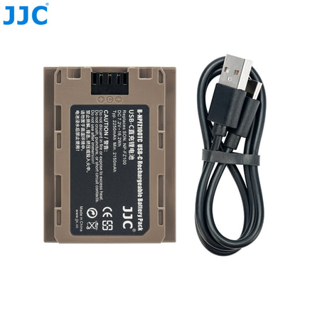JJC B-NPFZ100TC Sony NP-FZ100 3C認證代用鋰電池（支援 Type-C 直充 / 中國航班認證可上飛機 / 適用 Sony A7IV, A7R5, FX3 等相機）