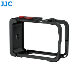 JJC CC-OA6 金屬兔籠 Camera Cage 鋁合金拓展保護框 適用 DJI Osmo Action 6 運動相機（支援雙冷靴、1/4 螺絲孔位與豎拍快拆轉接）香港實體店