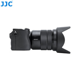 JJC LH-SH128 鏡頭遮光罩 替代 Sony ALC-SH128 原廠遮光罩 適用 E PZ 18-105mm f/4 G OSS 鏡頭（有效阻擋雜光眩光 / 支援反扣收納與鏡頭保護）香港實體店
